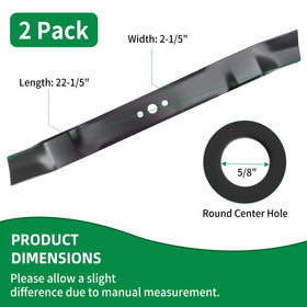 Wyevee blades round center hole for balanced mounting