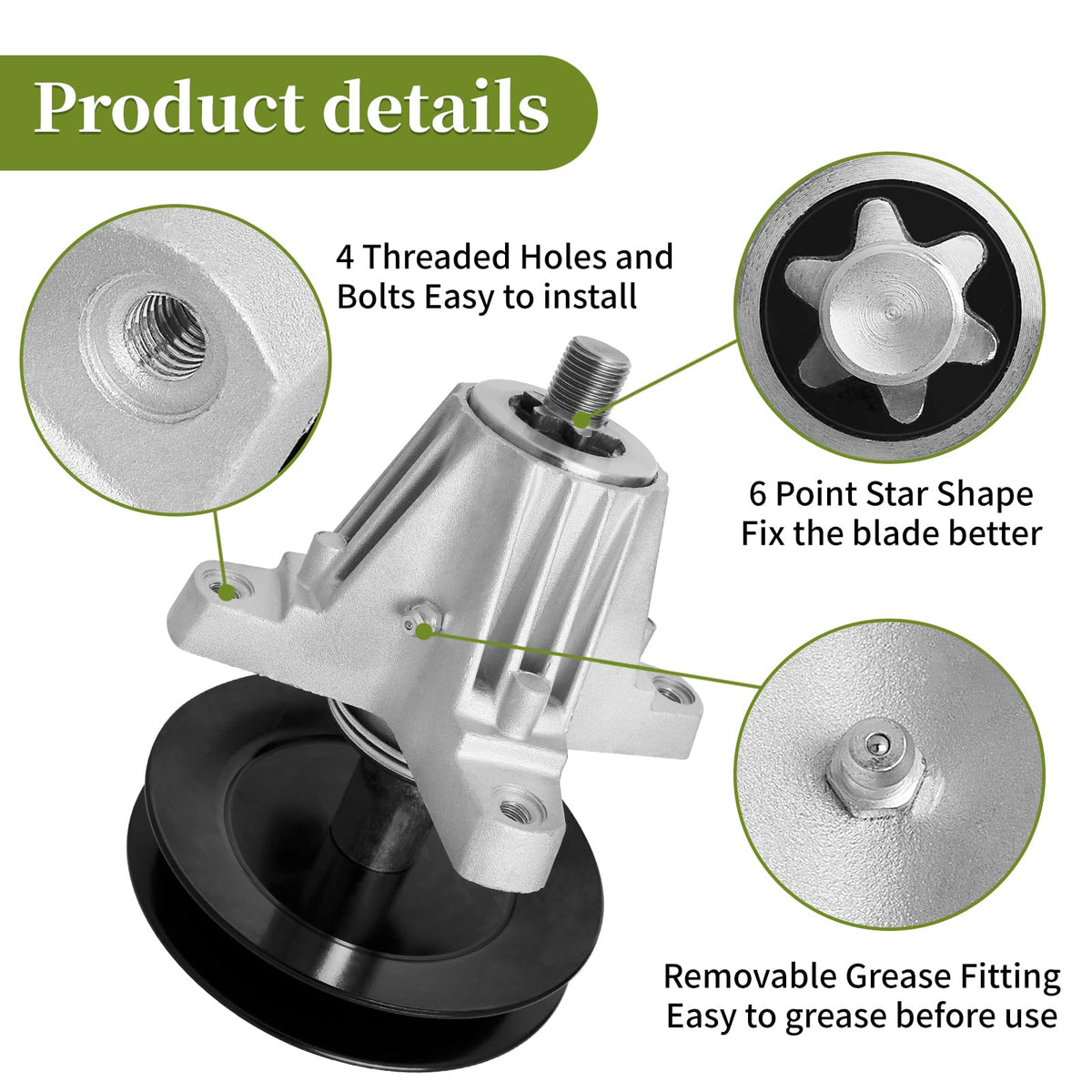 Wyevee pre-lubricated bearings simplify maintenance and ready performance.