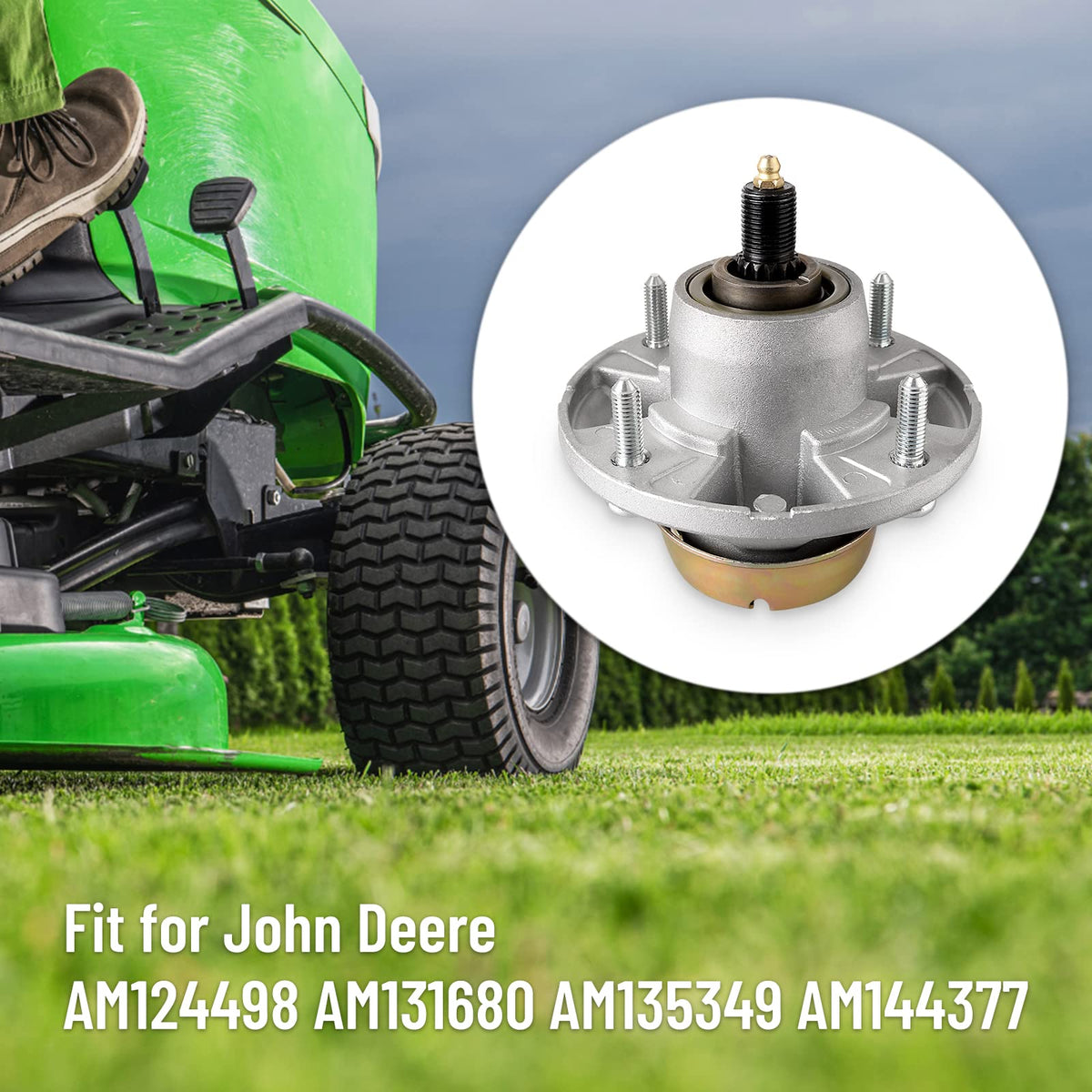 Precision-built spindle with bearings already pressed into the housing