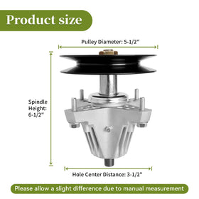 Wyevee spindle kit shows three pulleys for smooth blade operation.