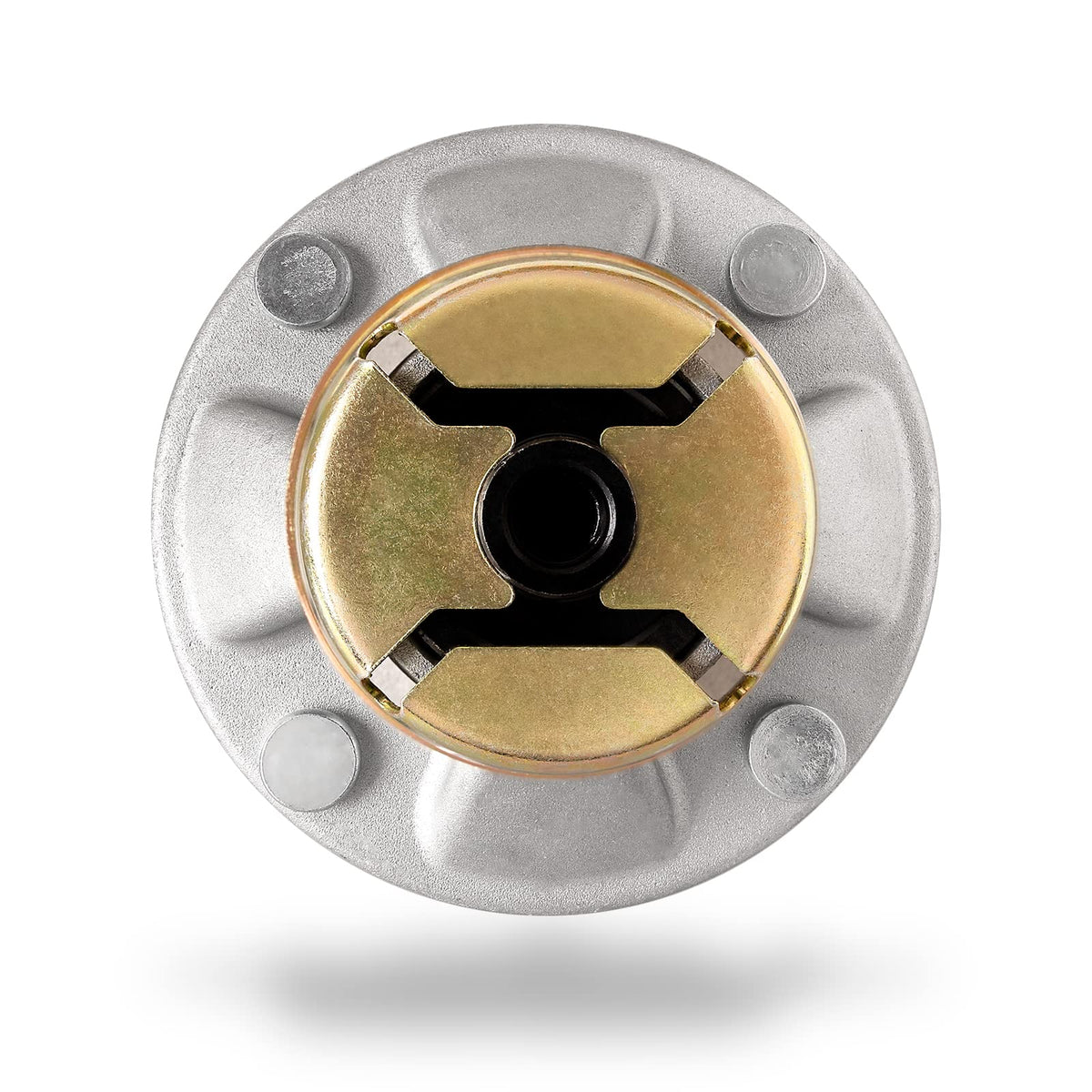 Grease fitting allows periodic lubrication to extend spindle life