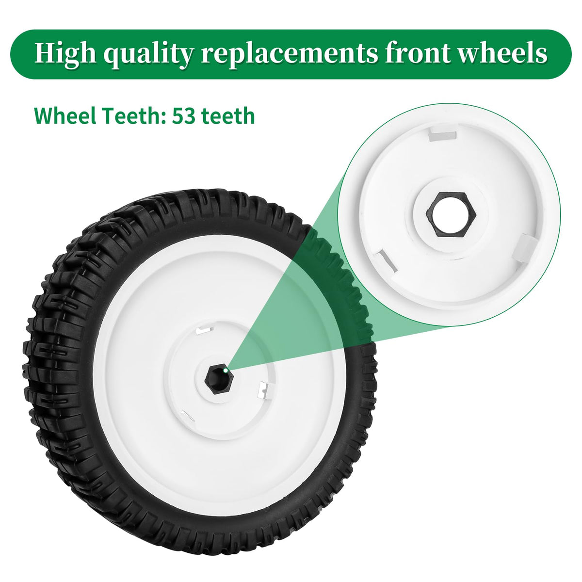 Wyevee XT500/XT625 compatible front wheel for Husqvarna and Craftsman models.