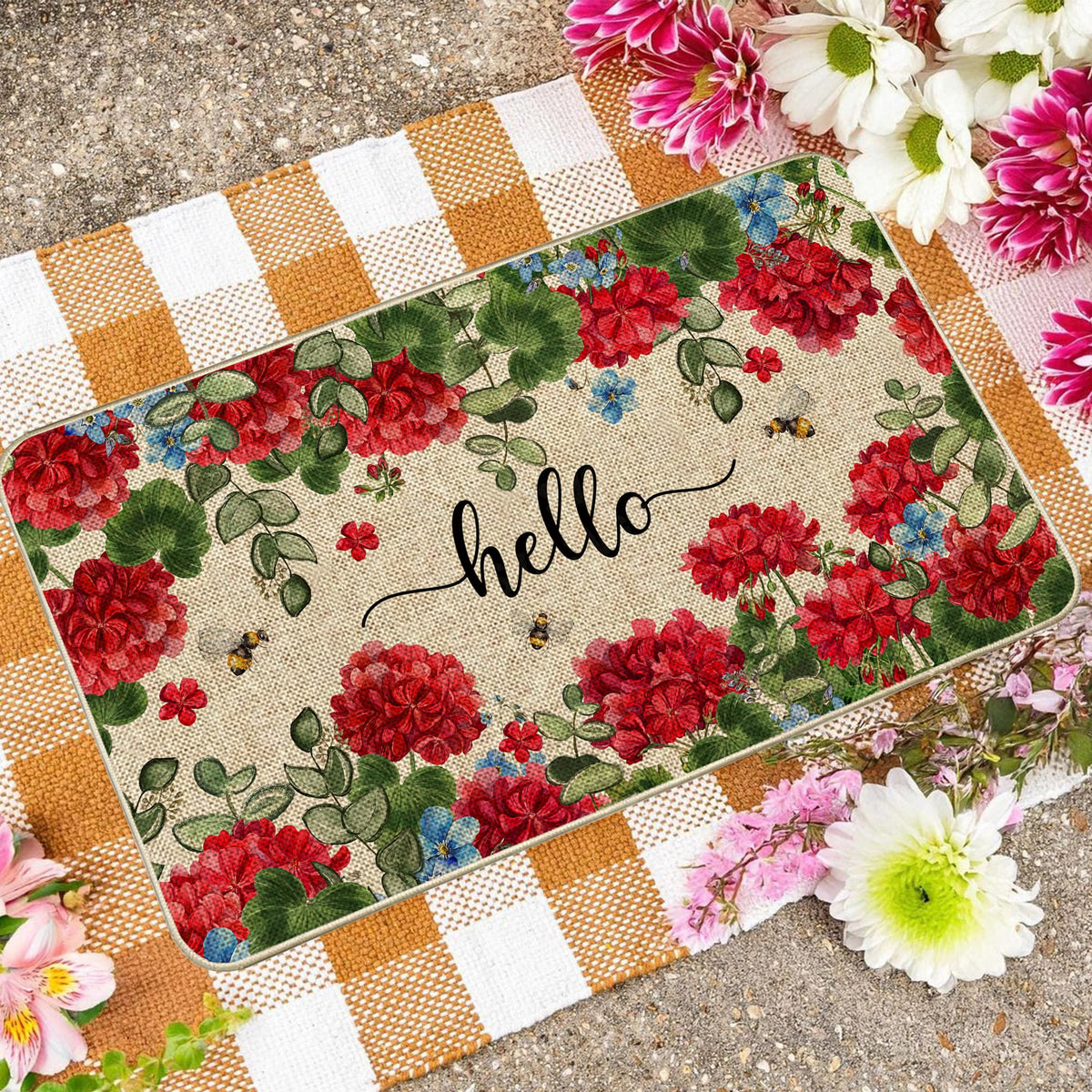 Wylumen low-profile 17x29 doormat fits under exterior doors.