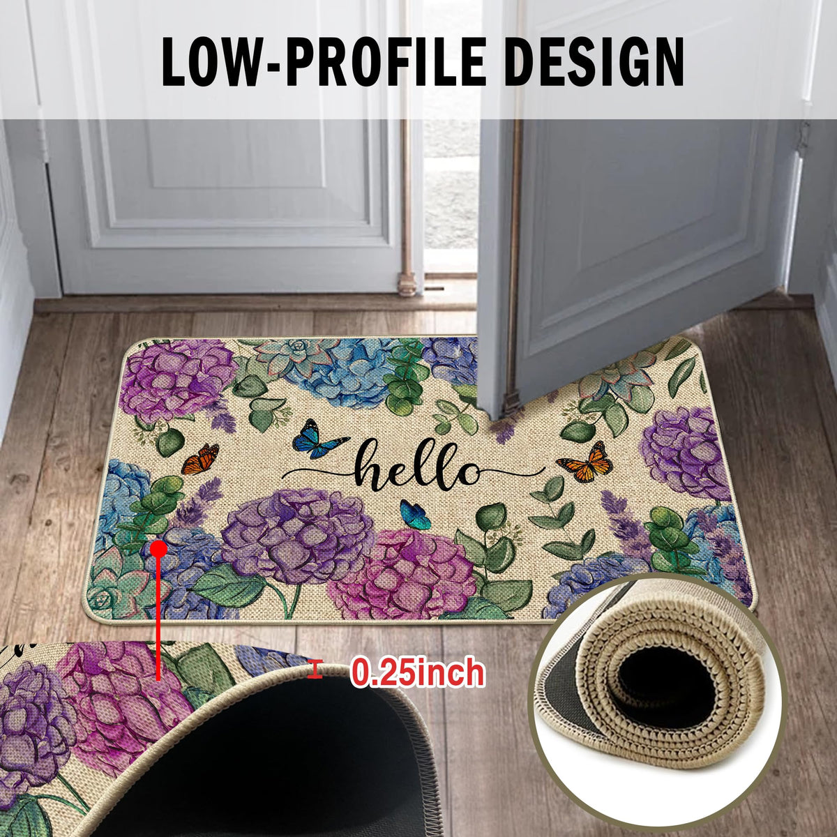 Wylumen low-profile doormat fits doors with minimal clearance