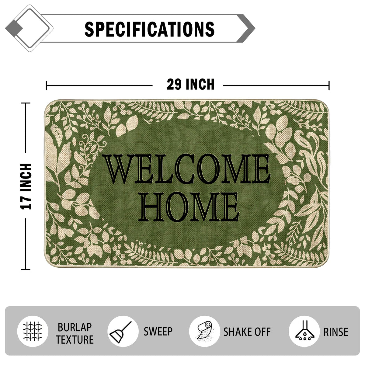 Wylumen Welcome Spring doormat lightweight yet durable for quick cleaning after outdoor use.