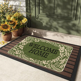 Wylumen Welcome Spring doormat 17-by-29-inch size suited for porches and entryways.