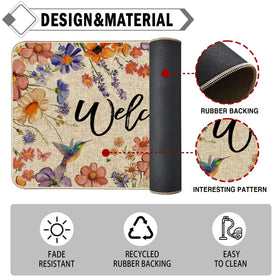 Wylumen Wildflower easy-clean mat simplifies maintenance after dust mud or pet paws.