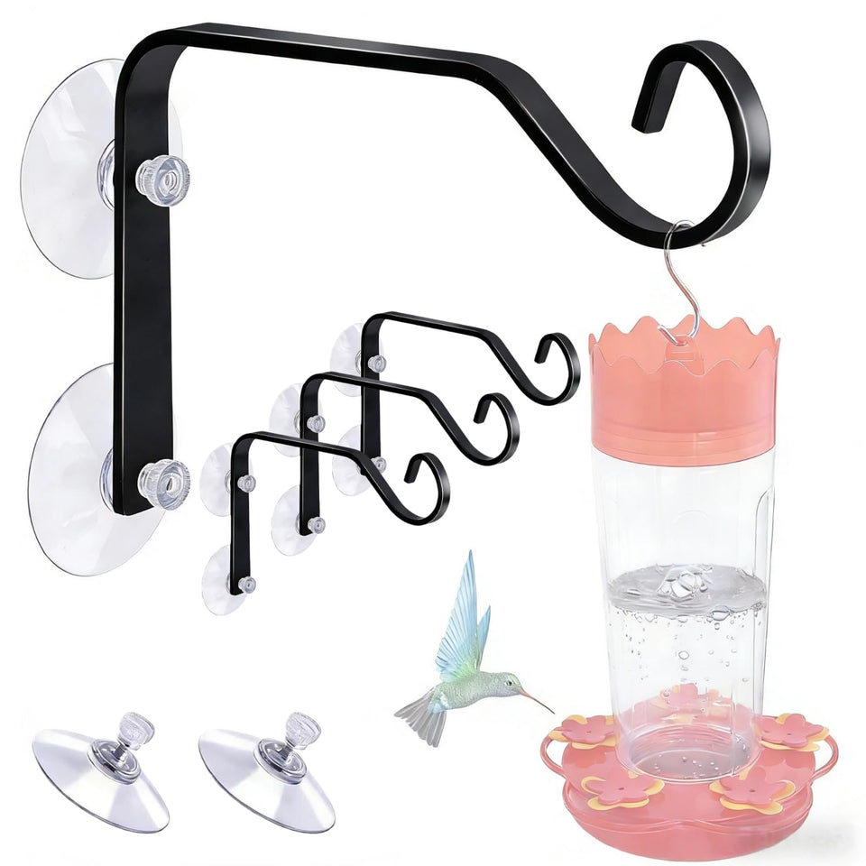WYLUNBI window suction hanger for hummingbird feeder enables close-up bird watching