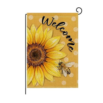 Wyooxoo flower flag 12x18 with double-sided visibility for curb appeal