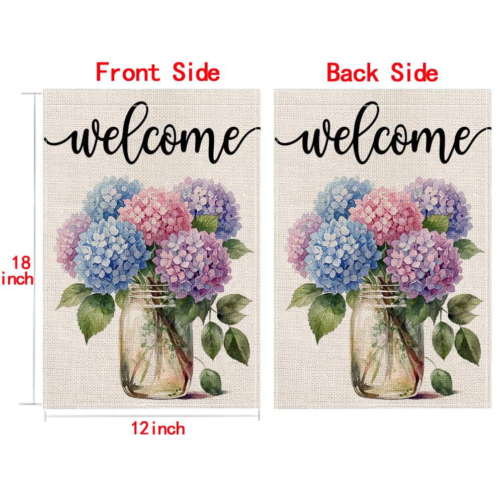 Wyooxoo Flower garden flag 12x18 with sleeve for easy mounting.