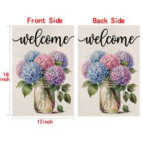 Wyooxoo Flower garden flag 12x18 with sleeve for easy mounting.