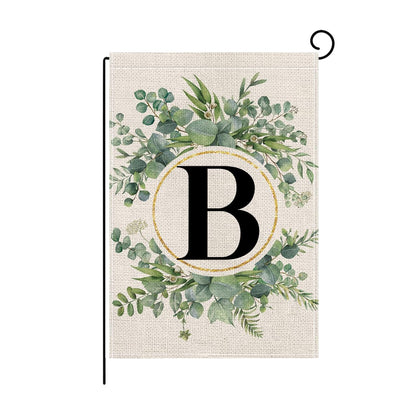 WYOOXOO Monogram B floral flag front view enhances curb appeal outdoors