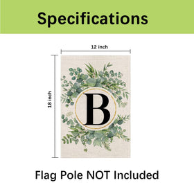 WYOOXOO Monogram B flag measures 12x18 inches for standard stands