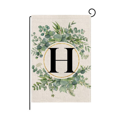 Wyooxoo monogram H floral garden flag for curb appeal outdoors