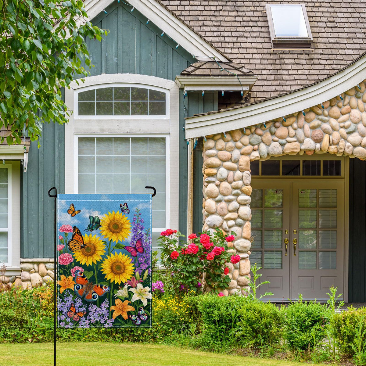 Wyooxoo outdoor porch flag 12x18 inches ideal for patio display