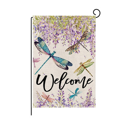 Wyooxoo spring-summer flower garden flag enhances outdoor curb appeal.