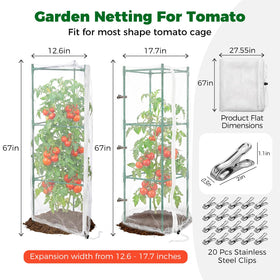 WYRJXYB bird barrier netting shields vegetables from birds and insects.