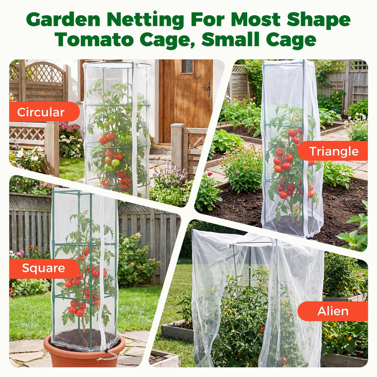 WYRJXYB multi-use garden netting protects crops across vegetables, fruits, and blossoms.