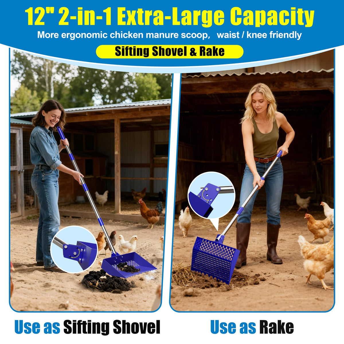 Wysperix dual sifting holes separate bedding and waste quickly.