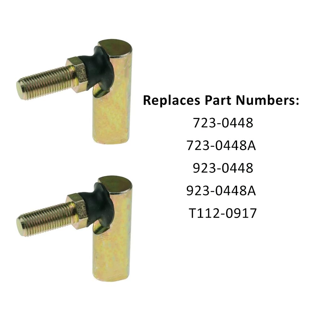 Durable zinc-plated steel tie rod end for lawn tractors.
