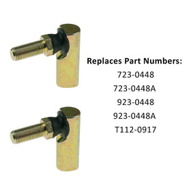 Durable zinc-plated steel tie rod end for lawn tractors.