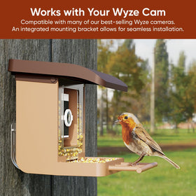 Wyze Lifestyle Bird Feeder Case cord mount offers flexible placement