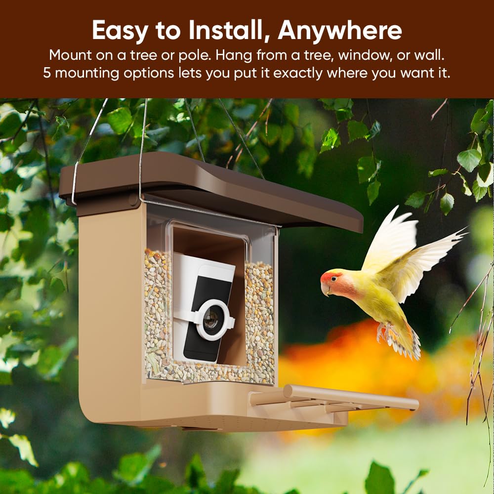 Wyze Lifestyle Bird Feeder Case tree mount brings birds closer to nature