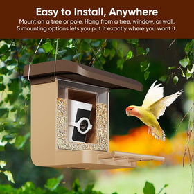 Wyze Lifestyle Bird Feeder Case tree mount brings birds closer to nature