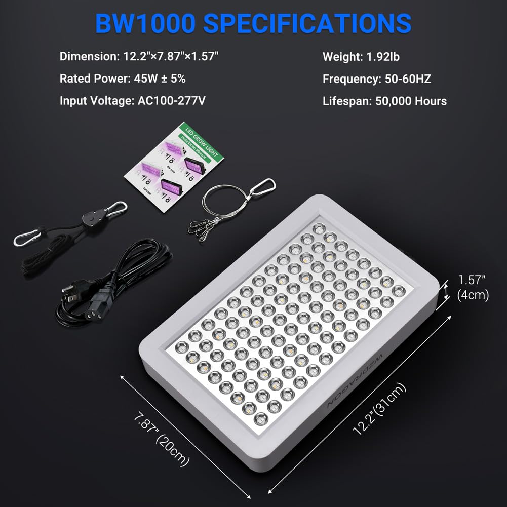 WZDRAGON BW1000 durable design with a 50,000-hour lifespan.