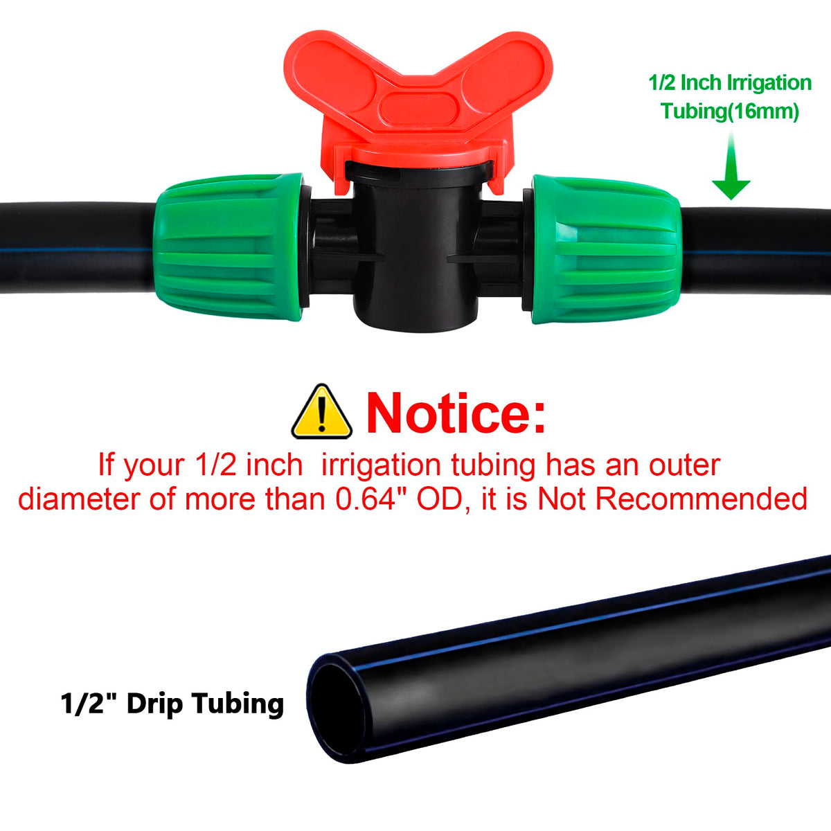 WZFLRUA barbed end connectors for tight, leak-proof tubing joins.