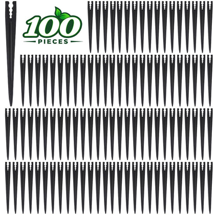 WZFLRUA drip stake 100-pack visible for quick garden irrigation setup