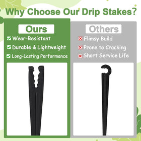 WZFLRUA drip stake plastic close-up highlights durable, corrosion-resistant material