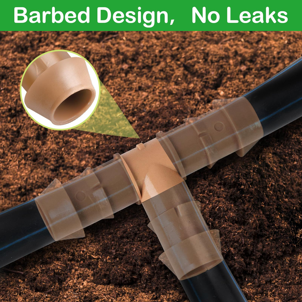 WZFLRUA easy-install drip tee enables tool-free setup.