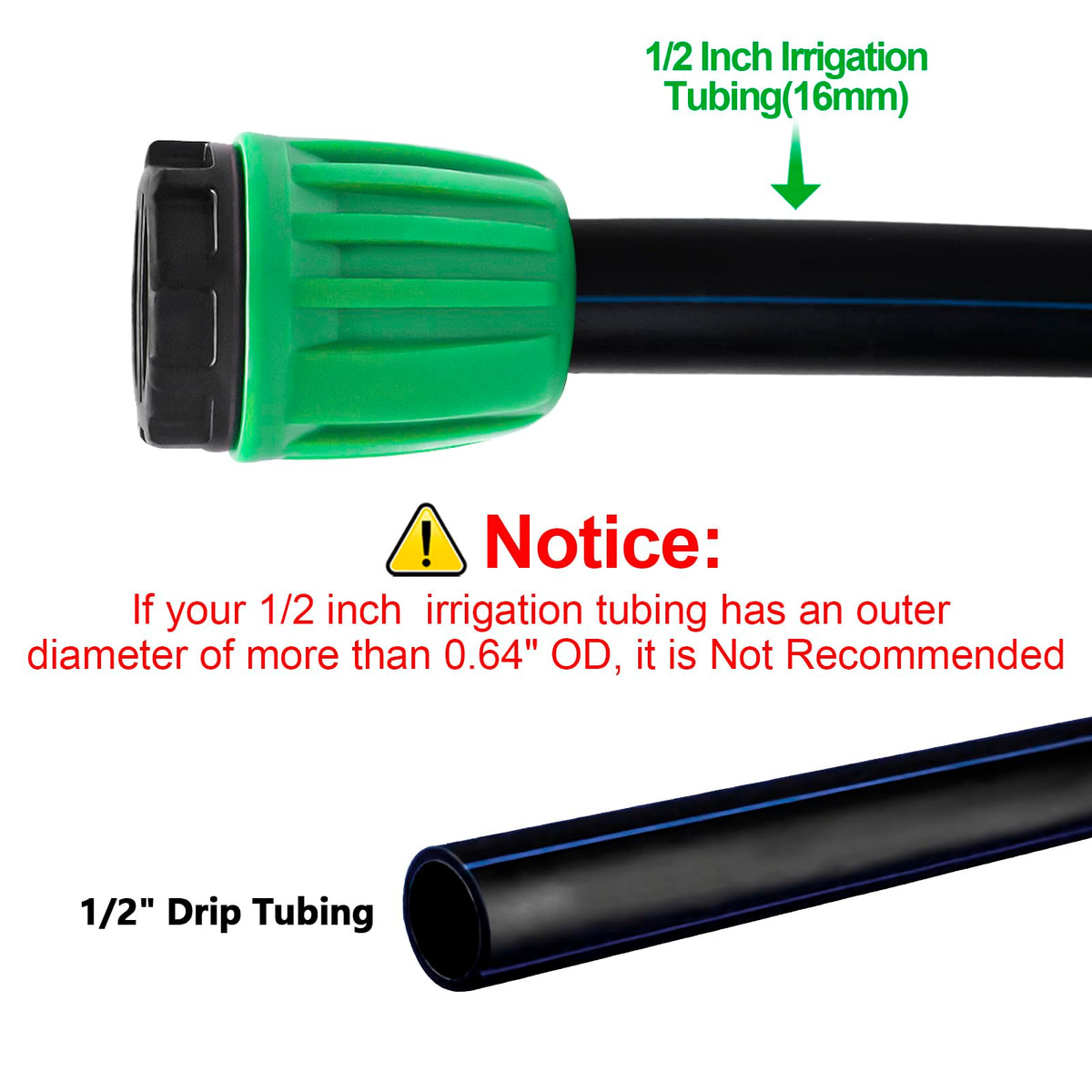 WZFLRUA 1/2 inch tubing end plug fits Rain Bird Raindrip lines
