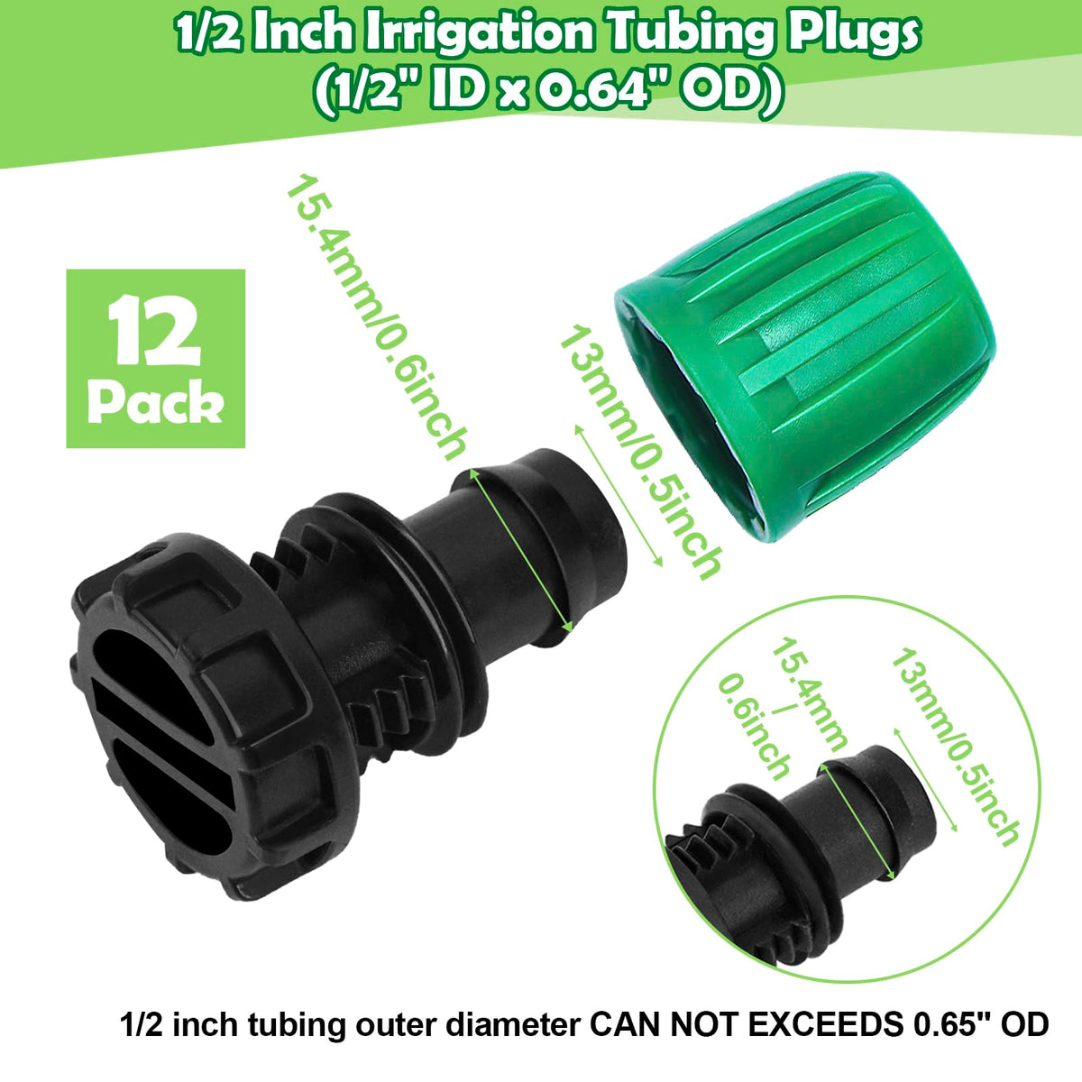 WZFLRUA twist lock end plug securing tubing