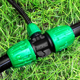 Garden scene with WZFLRUA drip fittings in use
