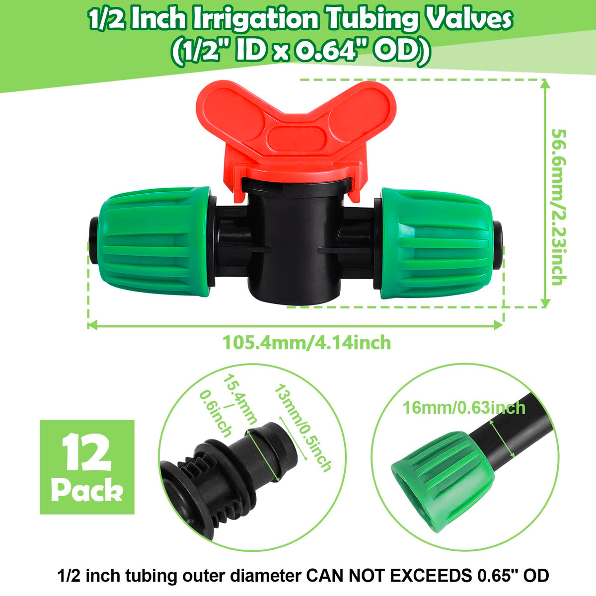 Locking tees from WZFLRUA ensuring secure barbed fittings for irrigation.