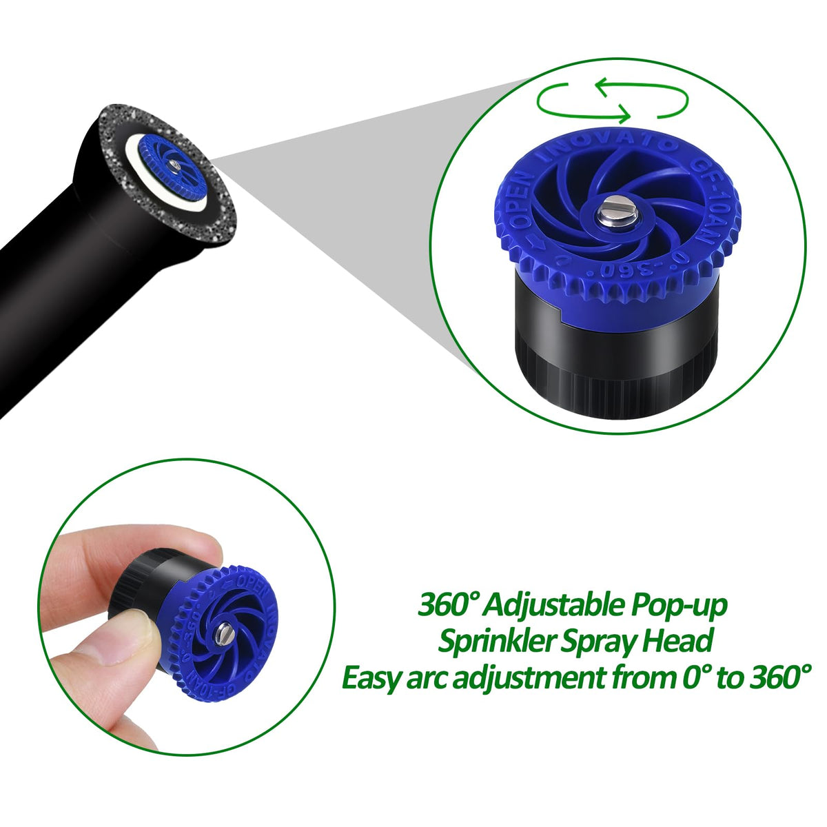 WZFLRUA precision water distribution nozzle ensures uniform irrigation.