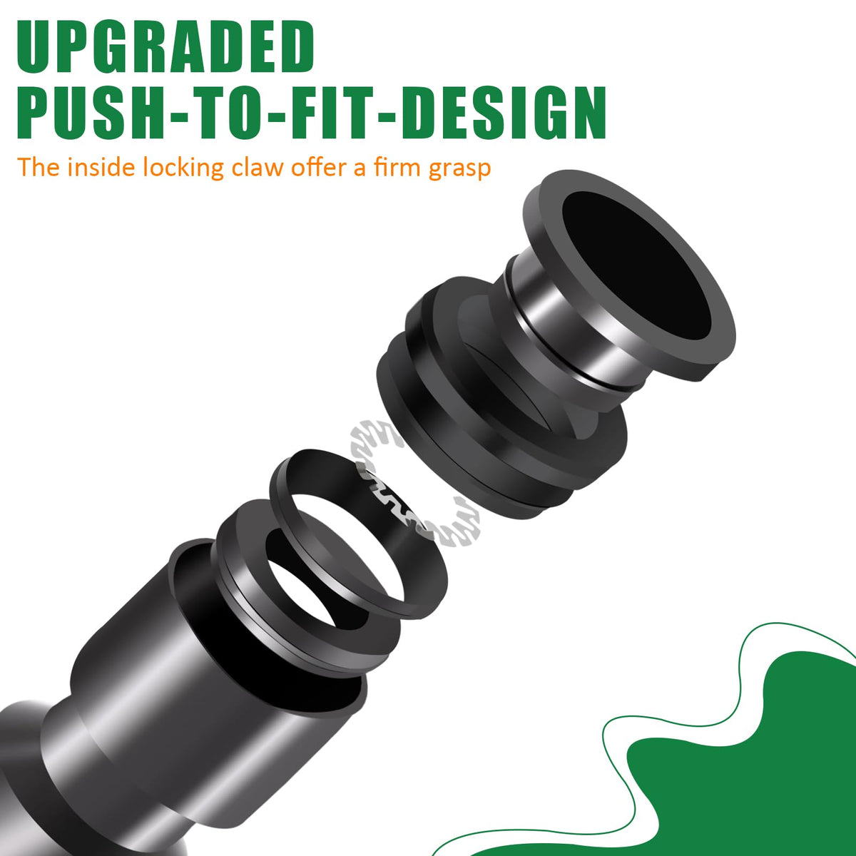 WZFLRUA sturdy plastic construction resists cracking and wear for season-after-season drip systems.