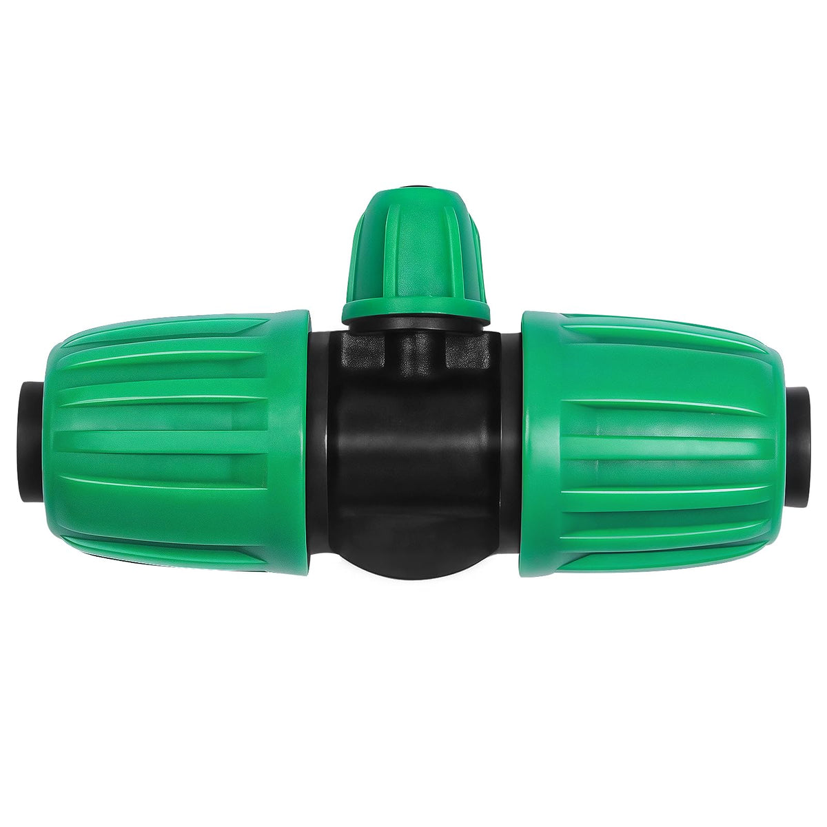 WZFLRUA tee fittings in a 10-pack for drip irrigation setup