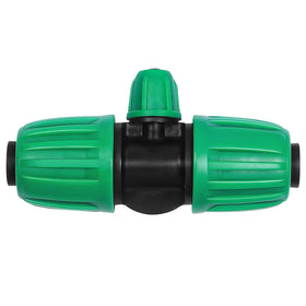 WZFLRUA tee fittings in a 10-pack for drip irrigation setup