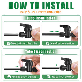 WZFLRUA tubing connection option enables easy installation, removal, and reconfiguration.