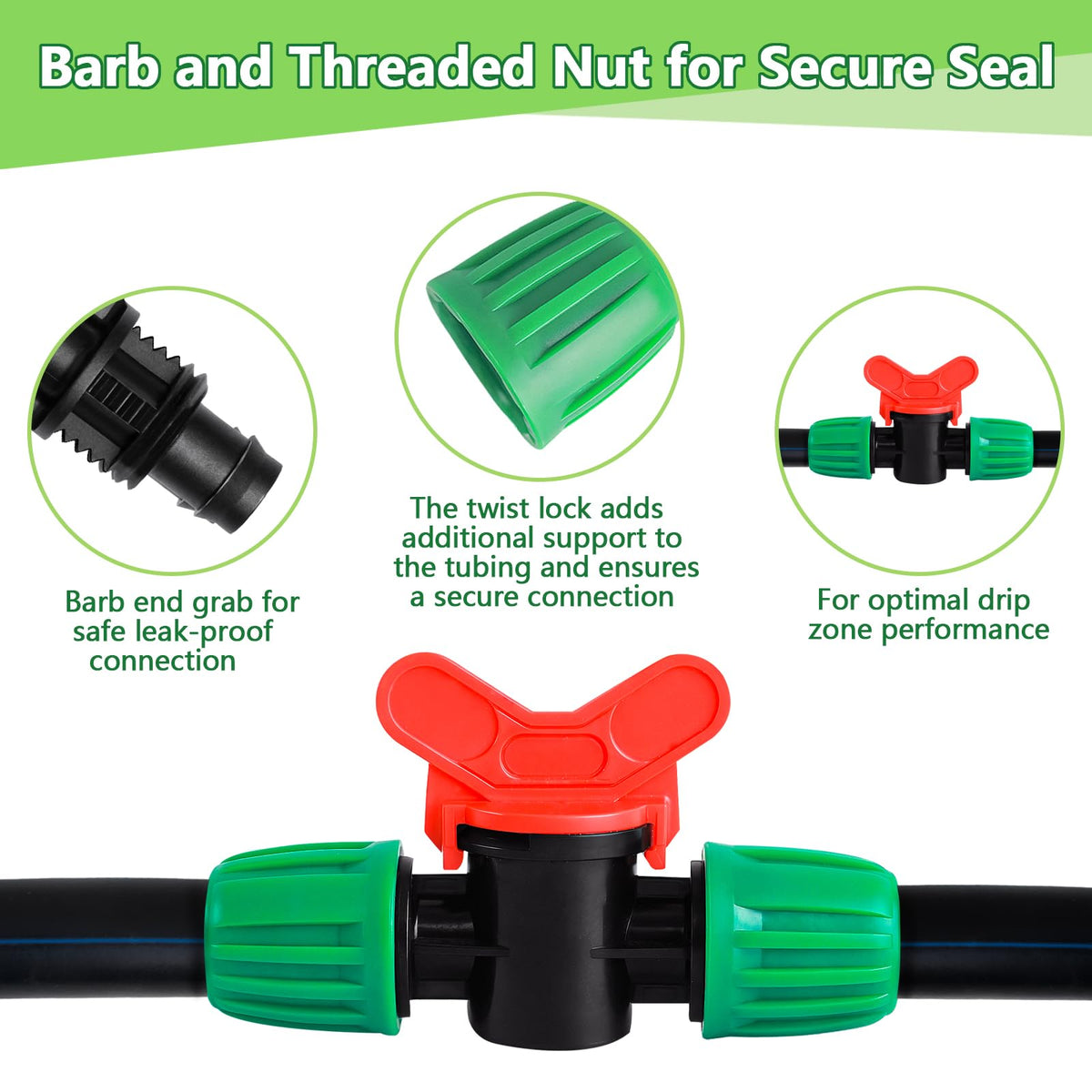 WZFLRUA twist-lock nut provides extra tubing support during install.