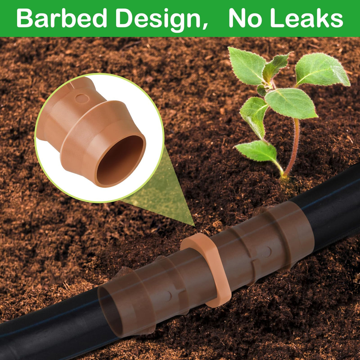 WZFLRUA UV resistant drip couplings withstand outdoor use and extended exposure