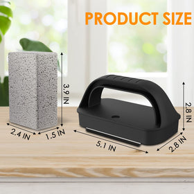 Wzporzst pumice stone cleans griddles effectively without scratching or leaving residue