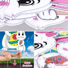 WZSTNBLA bright Easter signs suited for lawns, gardens, and patios.
