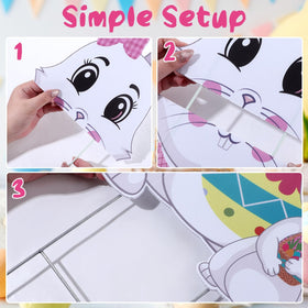 WZSTNBLA two-style bunny decor doubles as festive photo backdrops.