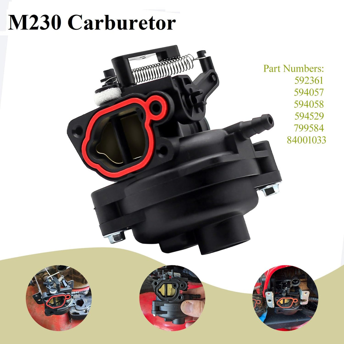 Wzytshun M230 air filter helps maintain clean intake for smoother starts.
