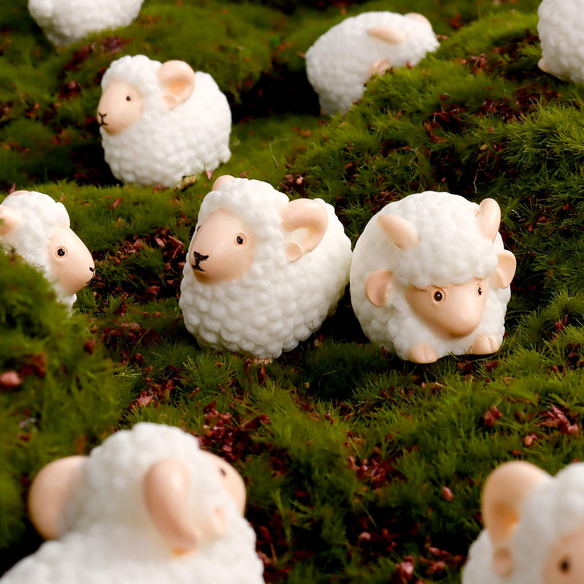 X Hot Popcorn tiny white sheep topper for gifts and celebration decor.