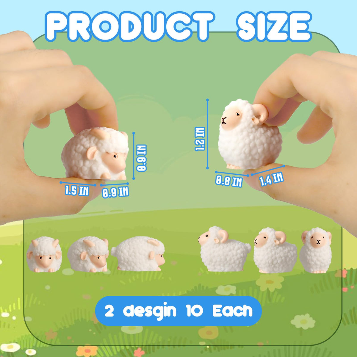 X Hot Popcorn white sheep miniature figurine enhances cupcake toppers with charm.